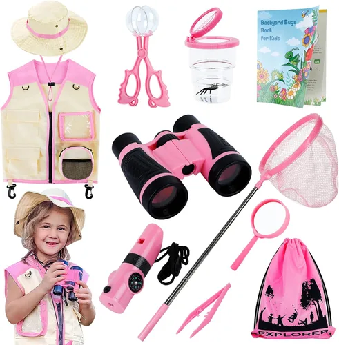 Miniatura 11 de INNOCHEER Atrapa insectos para niños, kit de explorador para niños, juguetes al aire libre para niños pequeños de 3 a 5 años, juguetes al aire libre