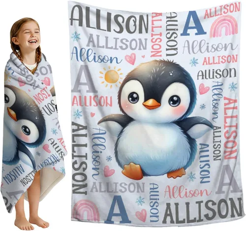 Miniatura 16 de Manta de bebé personalizada de conejo, regalos personalizados de conejito para niños y niñas, ultra suave, afelpada, acogedora y transpirable, manta