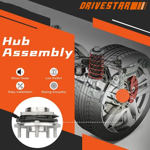 Miniatura 2 de 512360 Buje de rueda trasera y cojinete para Chry Town & Country/Dodge 08 09 10 11 12 Grand Caravan, 09-12 para Volkswagen Routan con ABS (par)