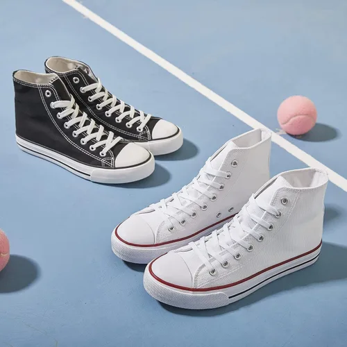 Miniatura 5 de yageyan Tenis de lona para mujer, con cordones, de moda, casuales, clásicos