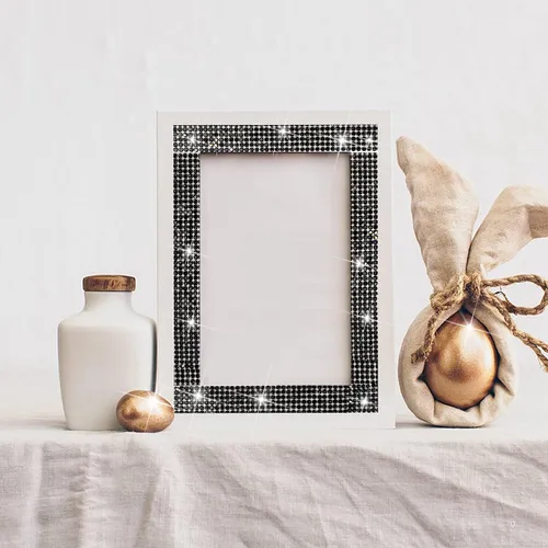 Miniatura 6 de Tiras negras autoadhesivas con diamantes de imitación y cristal, cinta de brillo con diamantes de 2 mm para manualidades artísticas, boda, Navidad