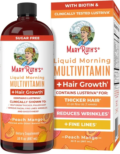 Miniatura 10 de MaryRuth Organics Multivitamínico líquido+crecimiento del cabello Biotina 10000mcg Suplemento para el crecimiento del cabello Lustriva