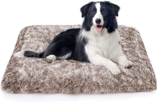 Miniatura 25 de Alfombrilla para jaula de perro, colchón de jaula de perro de felpa, colchón para jaula de perro suave, almohadilla antideslizante para jaula