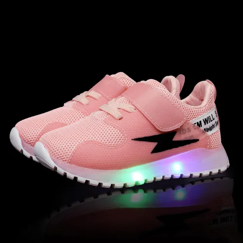 Miniatura 4 de PATPAT Zapatos para niños pequeños con luz LED, zapatos brillantes para niñas, zapatos iluminados para niñas y niños, para Navidad, cumpleaños