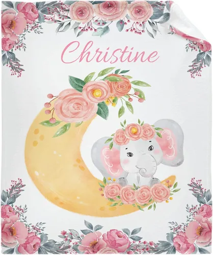 Miniatura 13 de Manta personalizada con nombre, manta personalizada para bebé, regalos conmemorativos para envolver cumpleaños de niños pequeños, mariposa