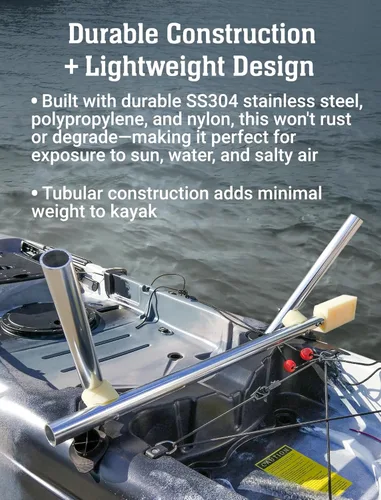 Miniatura 3 de BKC Brooklyn Kayak Company UH-TM315 Soporte de motor de pesca al curricán para kayak para configuración rápida y fácil