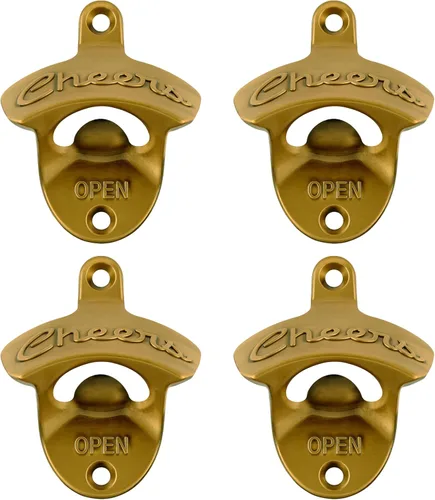 Miniatura 8 de Abridor de botellas de estilo antiguo, abridor de tapa de cerveza montado en la pared, regalo de salud, abrebotellas de soda de cobre antiguo