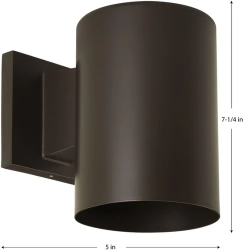 Miniatura 9 de Cylinder Collection - Farol de pared moderno para exteriores, 5 pulgadas, color negro