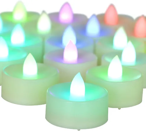 Miniatura 11 de CANDLE CHOICE Velas de té sin llama que funcionan con pilas, velas LED parpadeantes brillantes para centros de mesa de boda, Halloween, Acción