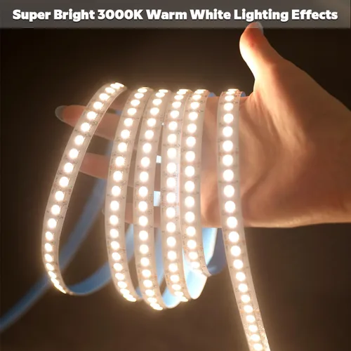 Miniatura 8 de Tira de luz LED RGBW de 24 voltios más brillante RGBW de alto CRI RGB+blanco cálido, 16.4 ft/16.4 pies denso 600 LED de alto lumen 5050 0.472 in