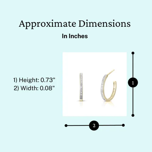Miniatura 5 de NATALIA DRAKE Aretes de aro pequeños con diamantes abiertos en C para mujer en plata de ley 925