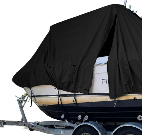 Miniatura 7 de EliteShield Cubierta de Tapa Dura T Top para Barco de Trabajo Pesado, Poliéster Teñido en Solución de Grado Marino, Tratado con UV, Resistente al