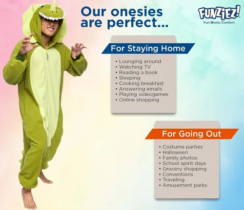 Miniatura 47 de Funziez! - Disfraz de Halloween para adultos, disfraz de animales y criaturas marinas, mameluco afelpado para cosplay, para mujeres y hombres