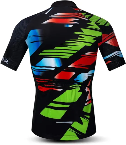 Miniatura 52 de Nuevo Pro cremallera completa hombres ciclismo Jersey manga corta Riding Shirt USA