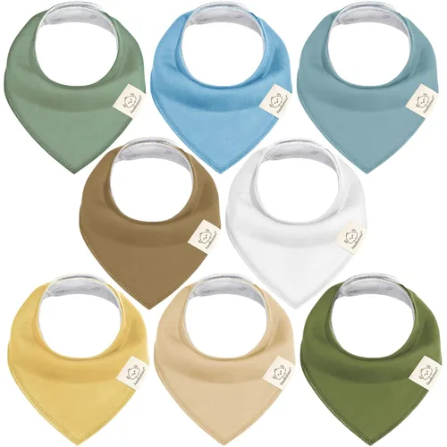Miniatura 33 de KeaBabies - Juego de 8 baberos tipo bandana para bebés, niñas y niños - Baberos de algodón orgánico para babeo y dentición para recién nacidos