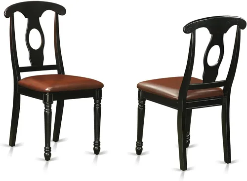 Miniatura 3 de East West Furniture DLKE3-BCH-LC - Juego de mesa de comedor moderno de 3 piezas que contiene una mesa redonda de madera con gotas y 2 sillas