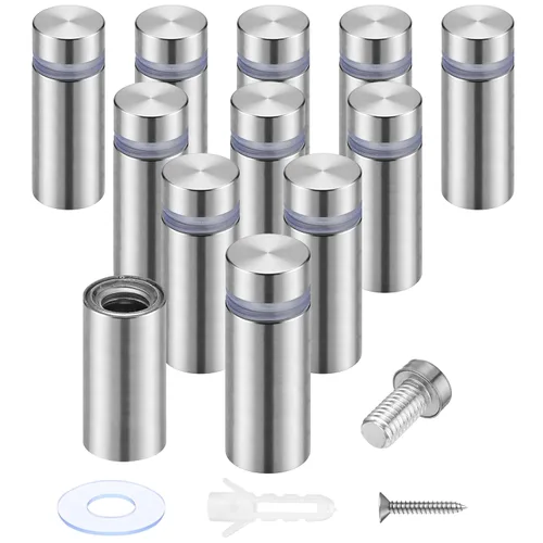 Miniatura 11 de Pelopy 8 Piezas Tornillos Separadores de Letreros Tornillos para Publicidad Acero Inoxidable Soportes Separadores de Pared Clavo de Vidrio Acrílico