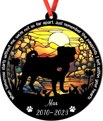Miniatura 117 de Adorno personalizado para atrapasoles de sabueso afgano, adorno de Navidad de sabueso afgano – Regalo para perro amante, sabueso afgano