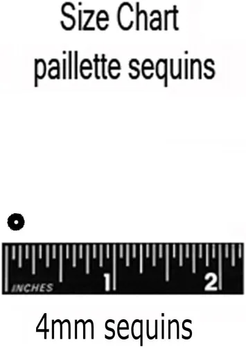 Miniatura 2 de Paillettes de lentejuelas redondas planas de 0.157 in ~ Black Matte Silk Frost ~ Lentejuelas sueltas para bordados, novias, apliques, artes