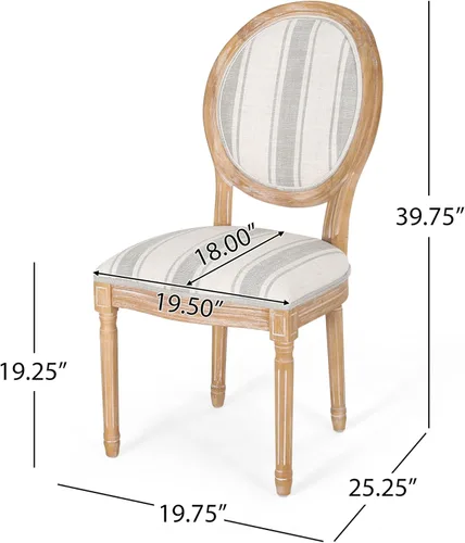 Miniatura 3 de Christopher Knight Home Camille - Sillas de comedor tradicionales de terciopelo, 2 piezas, color gris y blanco brillante Línea gris + natural
