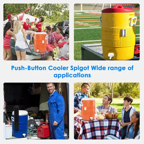 Miniatura 4 de 3 piezas de repuesto de grifo de agua con botón, reutilizable, compatible con enfriador de agua Igloo de 2, 3, 5 y 10 galones, sin BPA, grifo