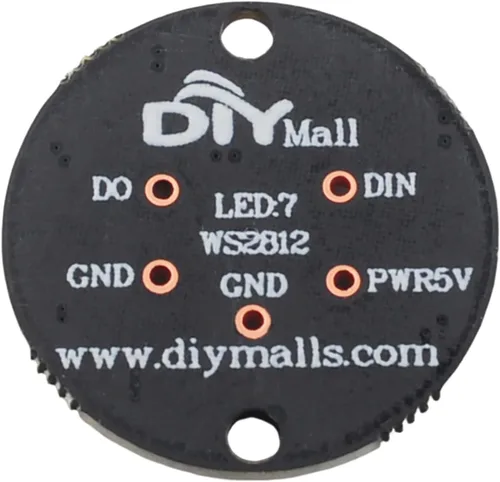 Miniatura 3 de Anillos LED RGB de 7 bits 7 X WS2812B 5050 Luz de lámpara con controladores integrados direccionables individualmente para Arduino Raspberry Pi