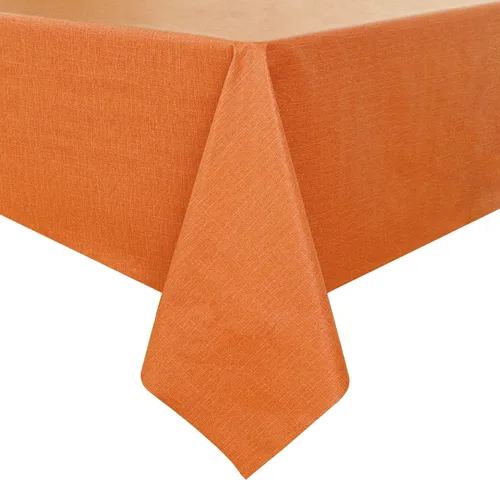 Miniatura 19 de Romanstile Mantel de PVC 100% impermeable, cuadrado, a prueba de derrames de aceite, resistente a las manchas, manteles de plástico fáciles de Beige