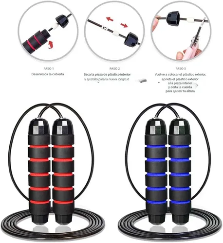 Miniatura 5 de Redify Cuerda de saltar, cuerdas de saltar para fitness, para mujeres, hombres y niños, cuerda de salto de velocidad para entrenamiento