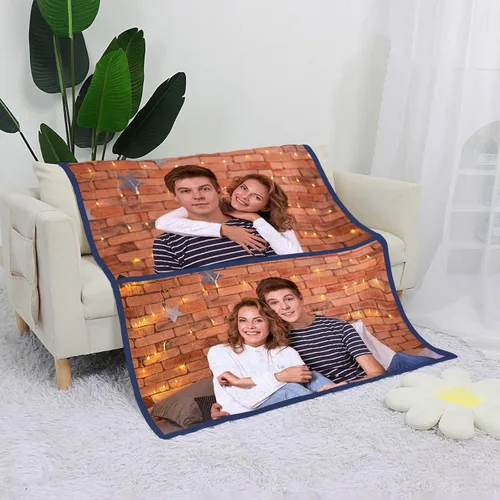 Miniatura 7 de Manta personalizada con imagen, manta personalizada para parejas, manta de fotos para sofá, familia, Navidad, Halloween, cumpleaños, boda, regalos 2