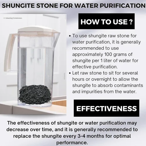 Miniatura 6 de Amazing Gemstone Piedras de shungita cruda, piedras de shungita reales para purificación de agua, piedra shungite original de 0.157 a 0.394 pulgadas