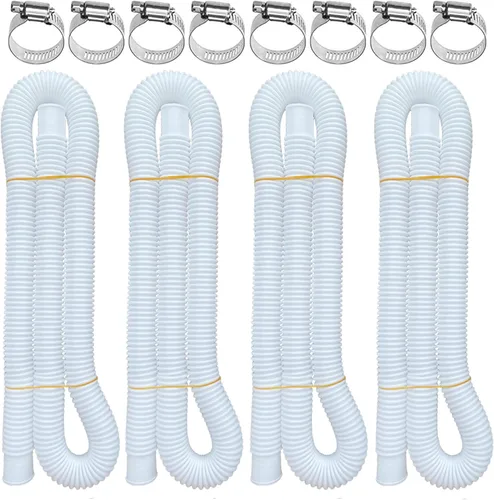 Mangueras de piscina para piscinas sobre el suelo, paquete de 4 mangueras de bomba de filtro de piscina de 1.25 x 59 pulgadas, compatibles con bomba