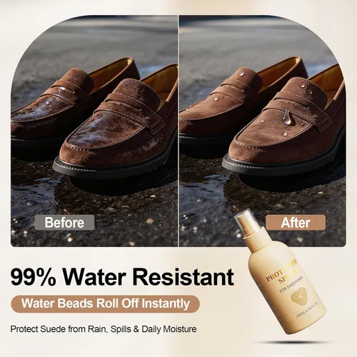 Miniatura 3 de Spray protector de gamuza para zapatos: impermeabilizante y protector de manchas sin olor sin PFAS - Nano Shield a base de agua para botas, cuero