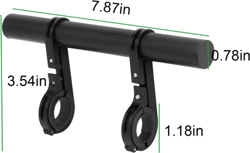 Miniatura 5 de Extensor de manillar de bicicleta, barra de extensión de bicicleta, abrazadera doble, soporte de aleación de aluminio, accesorios de bicicleta