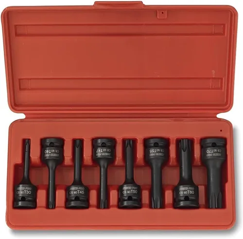 Miniatura 6 de NEIKO 10080A - Juego de llaves de vaso de 3/8 pulgadas extra largas Torx Star Bit 7 piezas T10 a T40 4-3/8 pulgadas de longitud