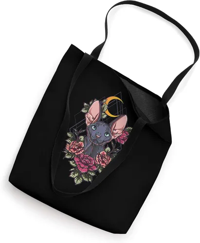 Miniatura 2 de Aesthetic Sphynx Cat Beautiful Sphynx Kitten Roses Bolsa de mano