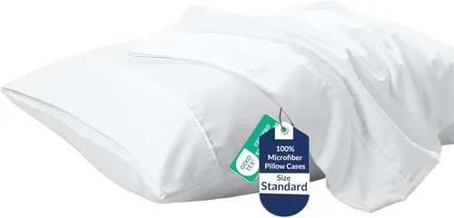 Miniatura 14 de Royale Linens Juego de 2 fundas de almohada Queen – Fundas de almohada de cama – 20 x 30 pulgadas – Fundas de almohada negras – 1800 microfibra