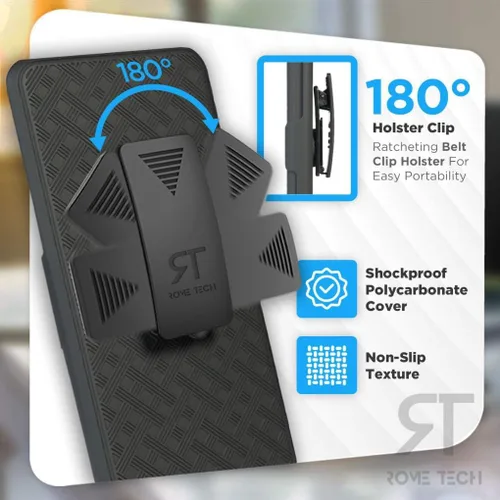 Miniatura 4 de Funda diseñada para Apple iPhone 11 con funda de clip para cinturón Combo de funda resistente y funda protectora para teléfono con textura