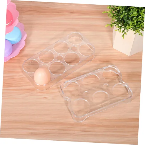 Miniatura 2 de Zerodeko 8 estantes de almacenamiento de huevos, bandejas de almacenamiento de huevos, puerta lateral del refrigerador, organizador de huevos