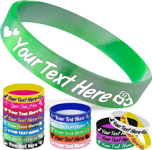 Miniatura 8 de Pulseras de silicona personalizadas, pulseras de goma personalizadas a granel para eventos, regalos de motivación deportiva, apoyos para hombres