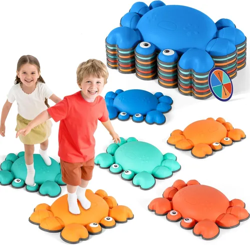 Miniatura 8 de TOPNEW Piedras de paso para niños, piedras de equilibrio antideslizantes para promover las habilidades de coordinación de los niños, carreras