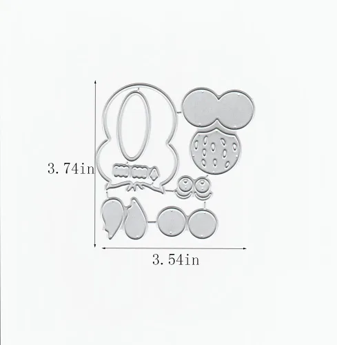 Miniatura 2 de Plantillas de plantillas de metal para decoración de tarjetas y álbumes de recortes, 1 unidad