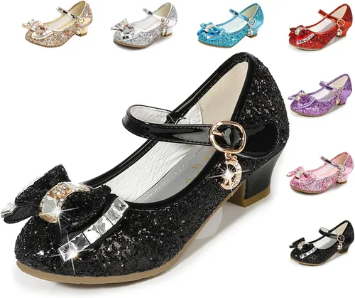 Miniatura 4 de Cadidi Dinos Zapatos de vestir para niñas con tacón de fiesta de boda Mary Jane Princess Flower Shoes (bebé/niño pequeño/niño grande)