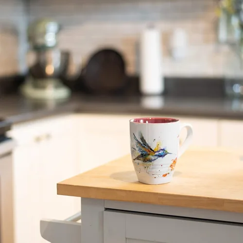 Miniatura 6 de Dean Crouser colección de taza de porcelana con diseño de acuarelas, 16 onzas, Hummingbird