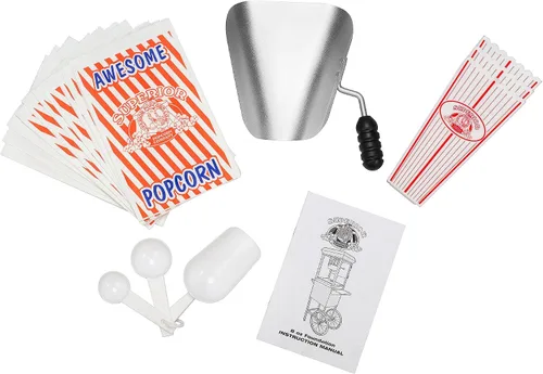 Miniatura 9 de Superior Popcorn Company - Máquina para hacer palomitas de maíz con carrito, hace aproximadamente 3 galones por lote, (8 onzas, rojo)
