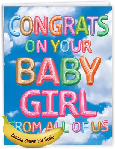 Miniatura 8 de The Best Card Company, Tarjeta de bebé jumbo para niños (8.5 x 11 pulgadas), saludo para nuevos padres (no 3D o elevados), mensajes inflados - Para