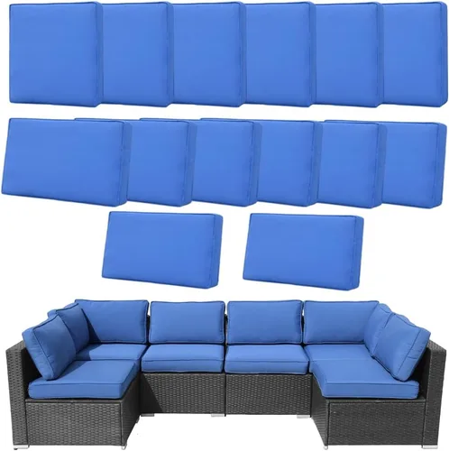 Miniatura 23 de 14 Fundas de Cojines para Exteriores de Repuesto Lavables Impermeables Resistentes a UV con Cremallera para Sofá de 6 Plazas Fundas Deslizantes