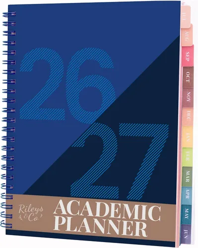 Miniatura 15 de Rileys Agenda Académica 2026-2027, agenda diaria, semanal y mensual, julio de 2026 a junio de 2027, páginas de notas para estudiantes