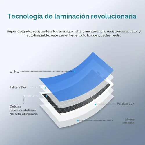 Miniatura 6 de Renogy - Panel solar flexible de 100 vatios, 12 voltios, monocristalino, semi-flexible, plegable, mono, cargador fuera de la red para superficies