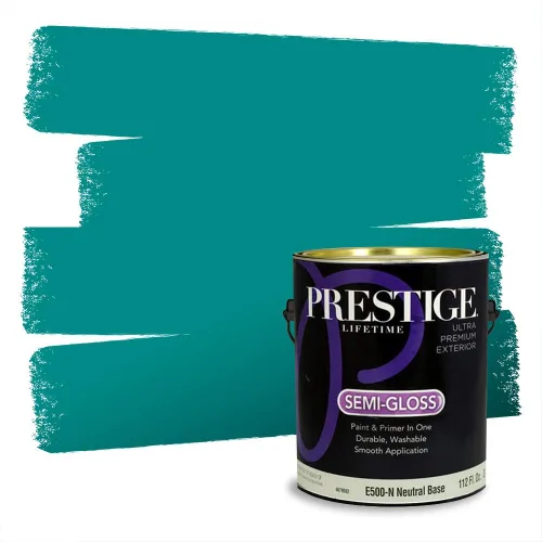 Miniatura 1601 de Pintura Exterior + imprimación PRESTIGE, todo-en-uno, 1 galón, acabado mate, color comparable al Valspar* Royal Gray* VS151-Gris real