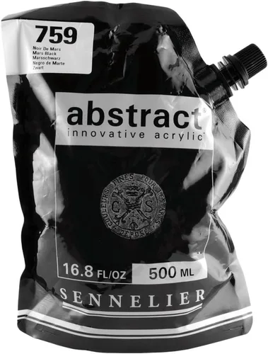 Miniatura 20 de SENNELIER Pintura acrílica abstracta innovadora para cuerpo pesado, bolsa de 16.9 fl oz, blanco titanio